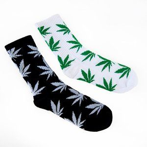 Weed Socks 2-Pair Mens Crew